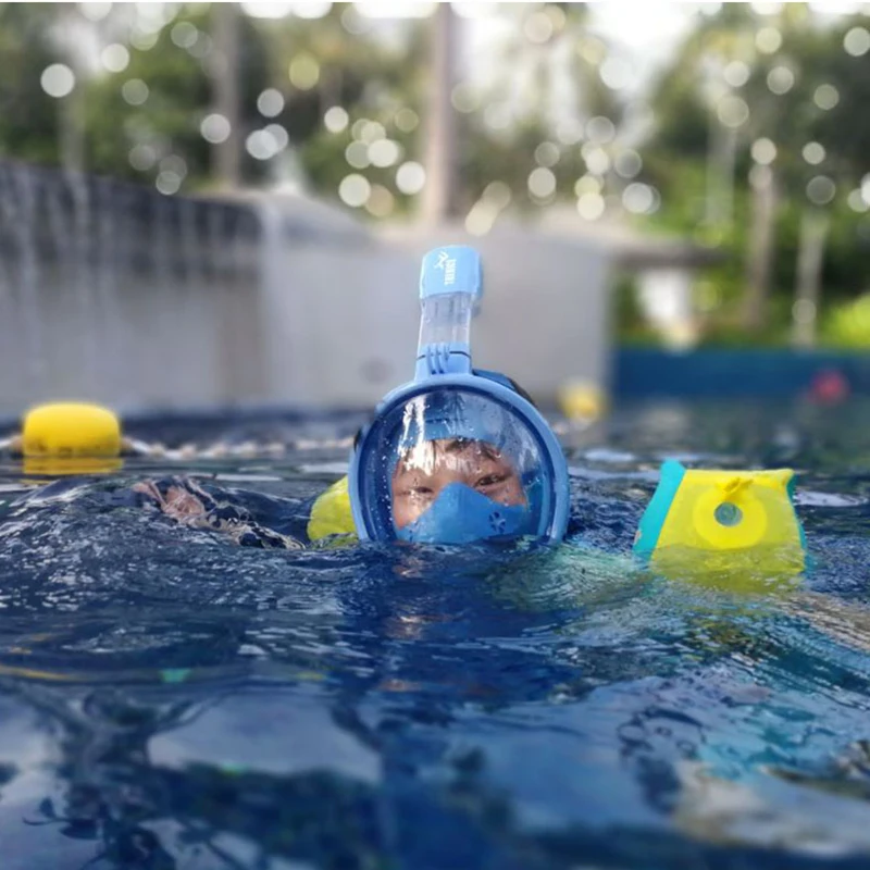 Детская маска для дайвинга с полным лицом анти туман детская плавания