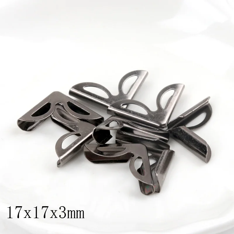 Углы металлические для скрапбукинга, 17x17x3 мм, 40 шт.