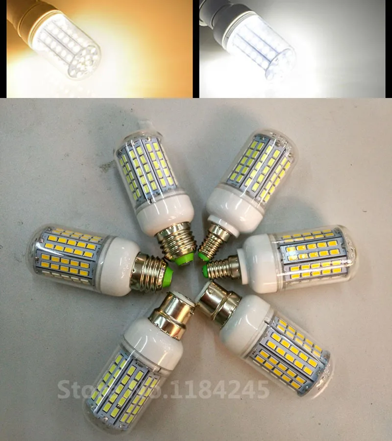 1 шт. 100% 10 Вт E27 B22 E14 светодиодная кукурузная лампа 96 светодиодов AC 220 В 240 SMD 5730