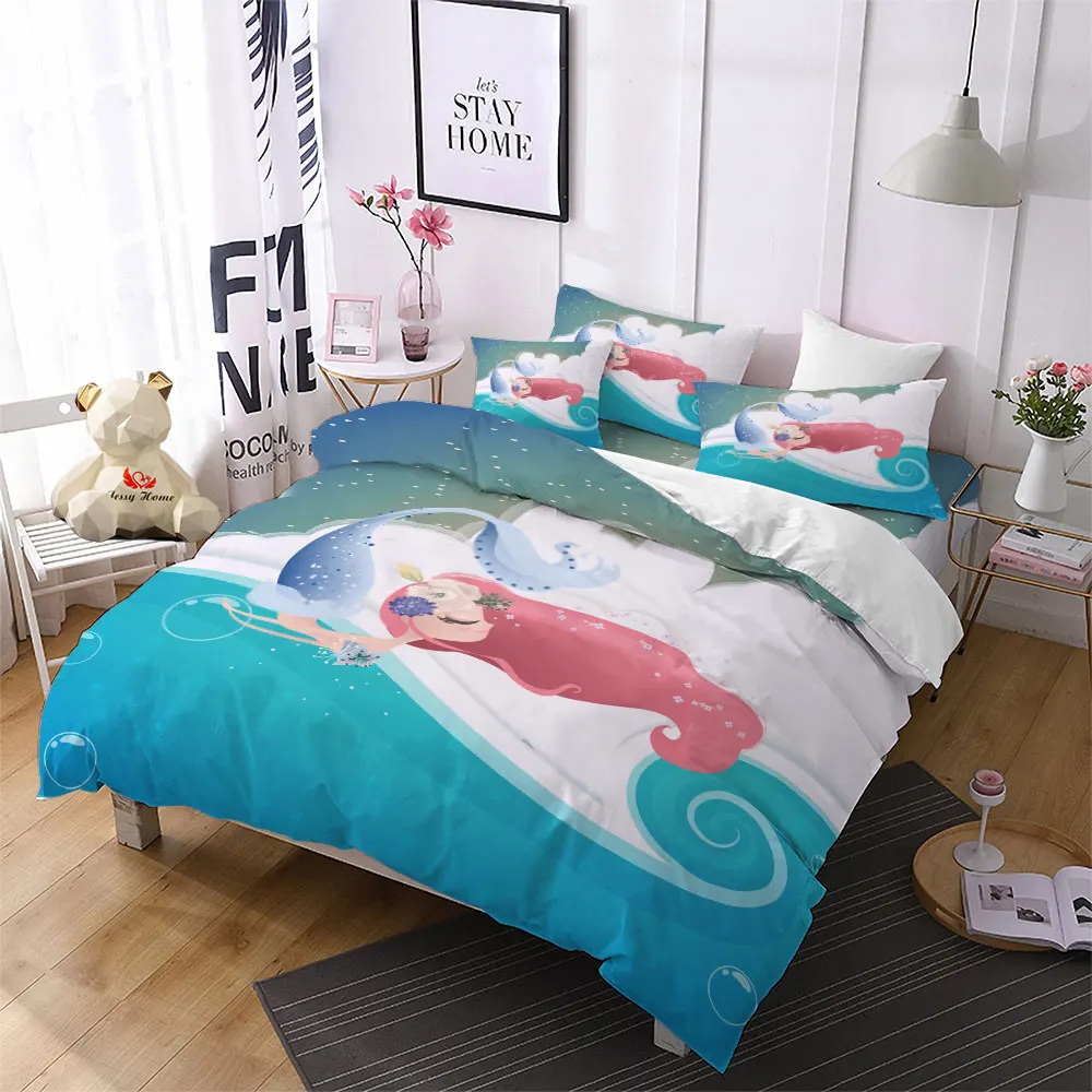 Детский комплект постельного белья с изображением сказочного океана