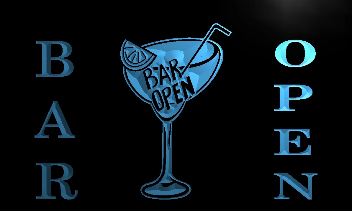 

LM031- Bar Open Beer Cocktails Pub Led Light Sign