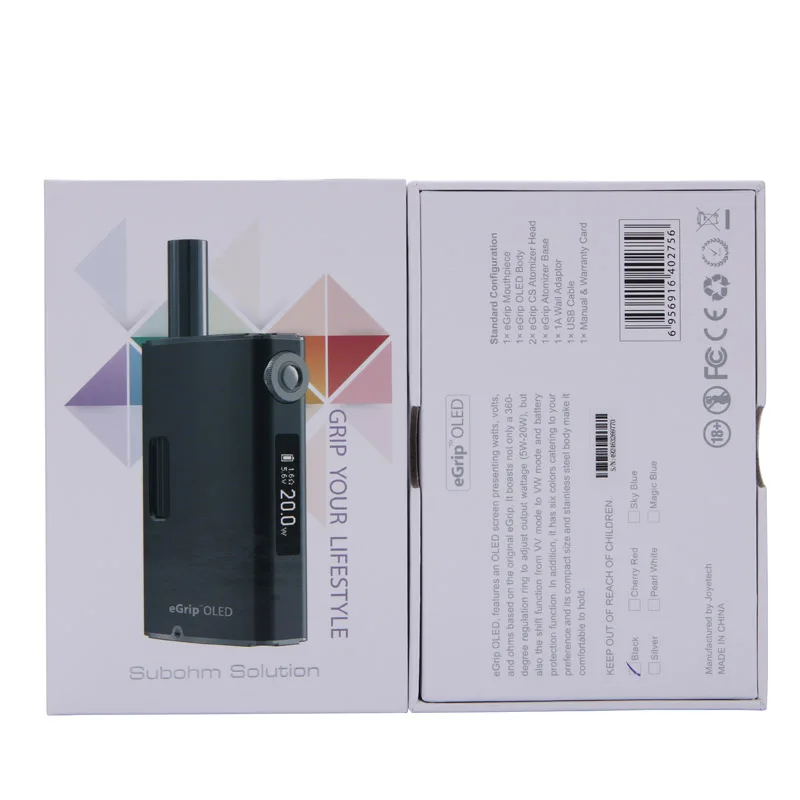 Е сигареты обновленный Joyetech eGrip OLED/eGrip VT стартовый комплект 30 Вт версия со