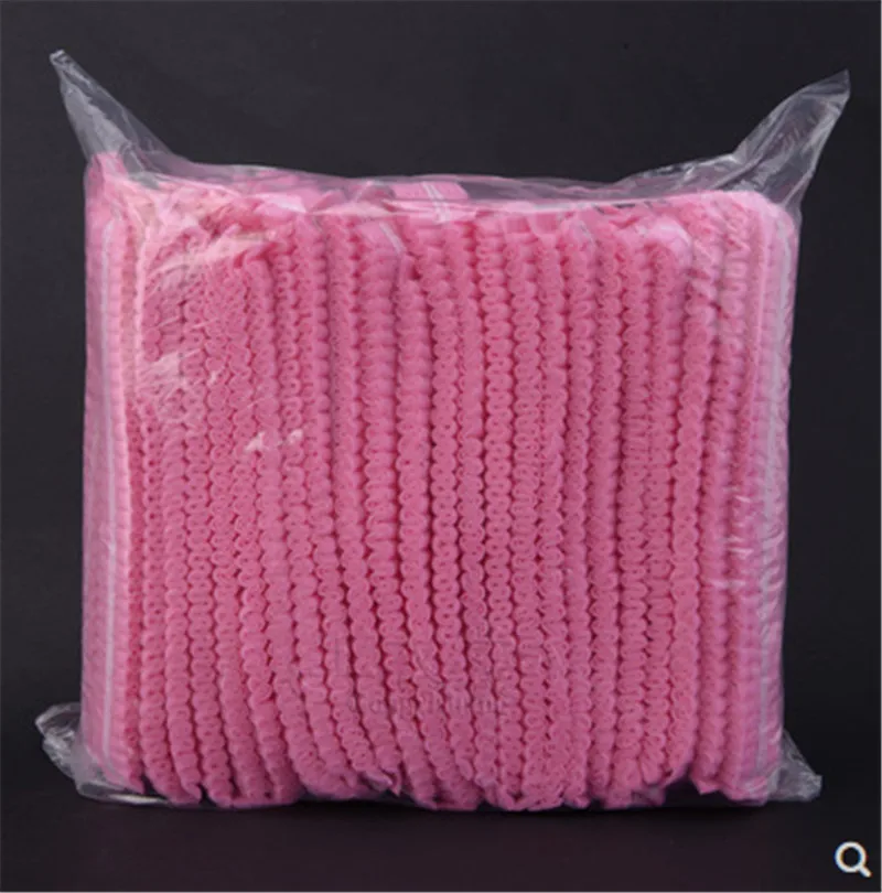 10 Pcs Disposable Hair Shower Cap Non Woven Pleated Anti Dust Women Men Bath Caps for Spa Hair Salon Shower Bath Accessories
