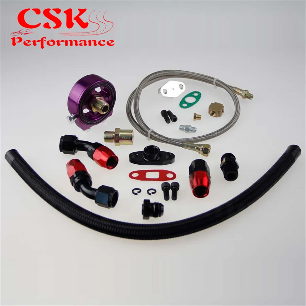 Универсальный турбо масло возврат слив + линия подачи Сэндвич адаптер пластина