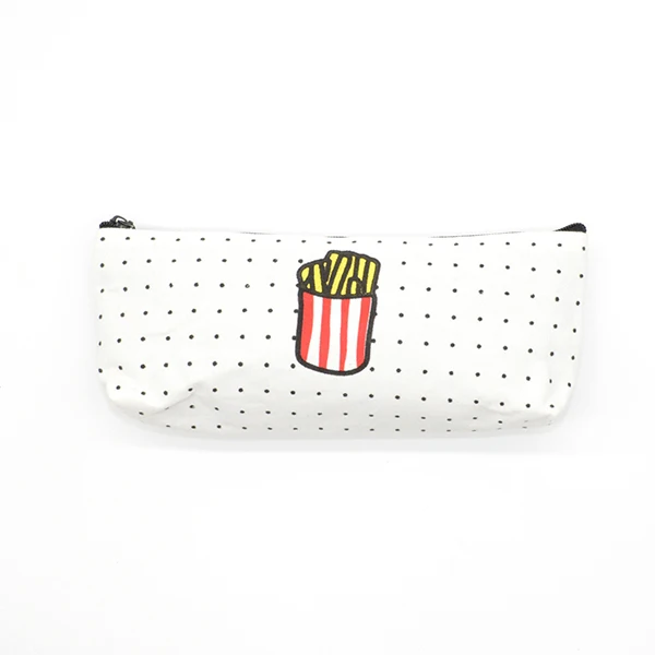 Chips Чехол для карандашей Estuche Escolar Estojo Escola Trousse Scolaire Stylo Estuches Lapices Etui Pennen Dot Mesh Articulos Escolares - Цвет: Chips