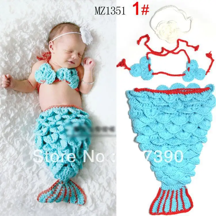Модный Костюм Русалки с хвостом русалки для новорожденных костюм Русалочки