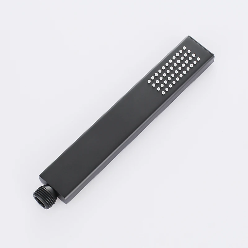 Матовая черная твердая латунная ручная душевая лейка для ванной комнаты с