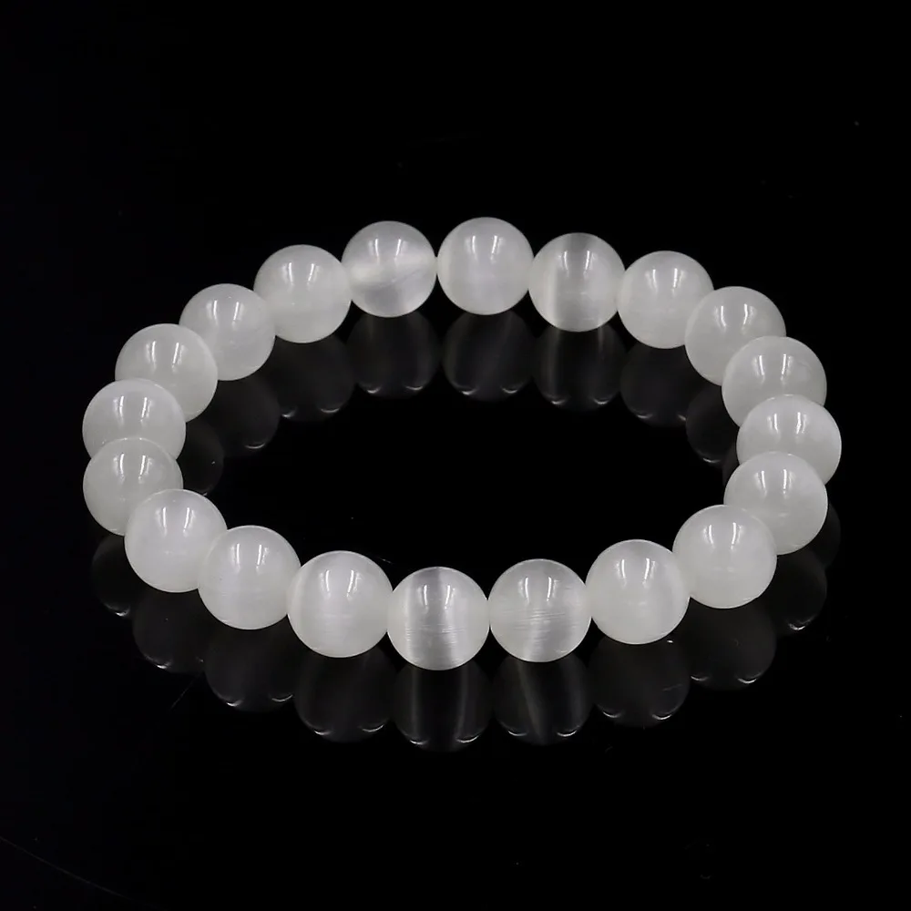 Женский браслет с белым огненным опалом и бусинами|bracelets for|charm braceletcharm bracelets for women |