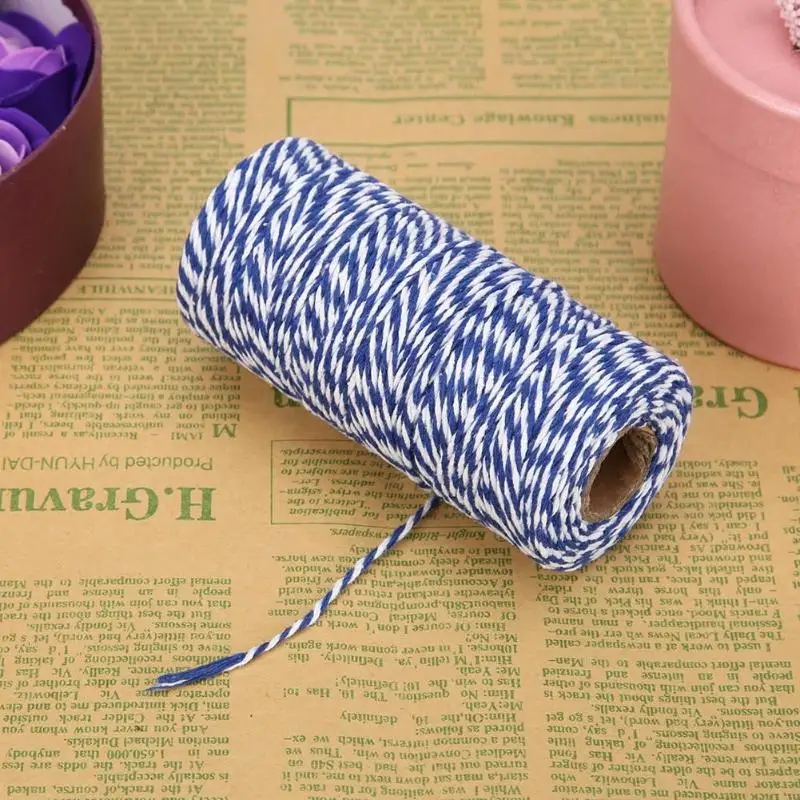 1 рулон деревенский 100 м 2Ply хлопок шпагат, веревка шнур веревка для DIY ткачество ручной работы ремесло нитки DIY Одежда Вышивание строка веревка