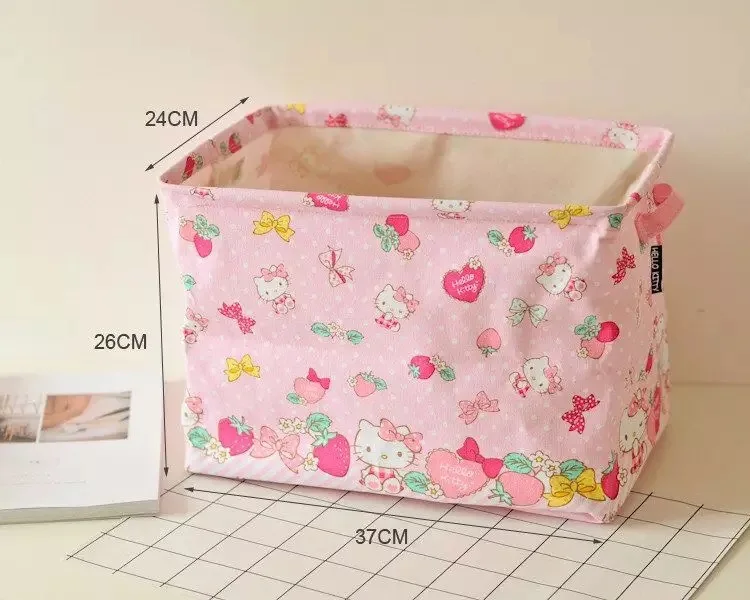 Hello kitty корзина для белья My Melody с двумя звездами, Брезентовая складная корзина для хранения, корзина для хранения грязной одежды, сумка для игрушек B69