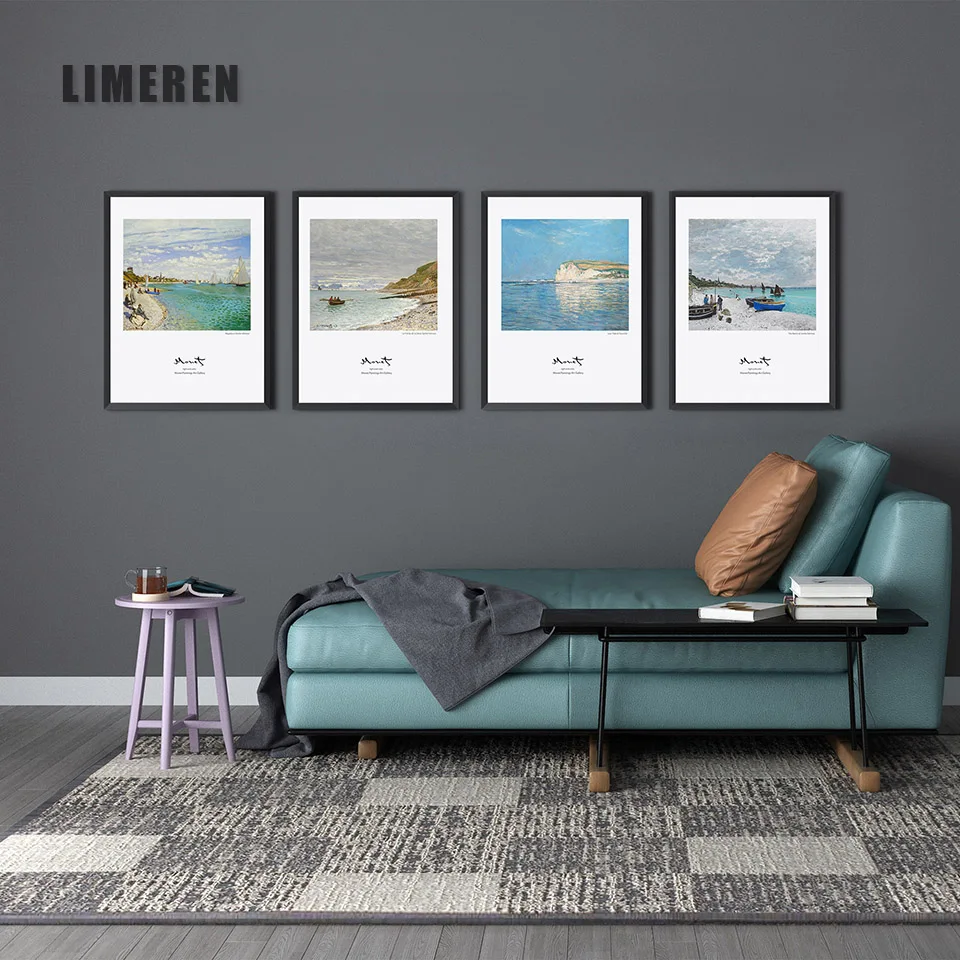 Клода монета Впечатление Морской пейзаж картина маслом на холсте арт Постер