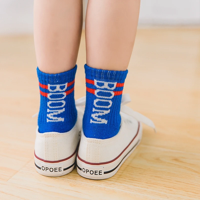 5 пар/комплект Детские хлопковые носки с надписью|Носки| |