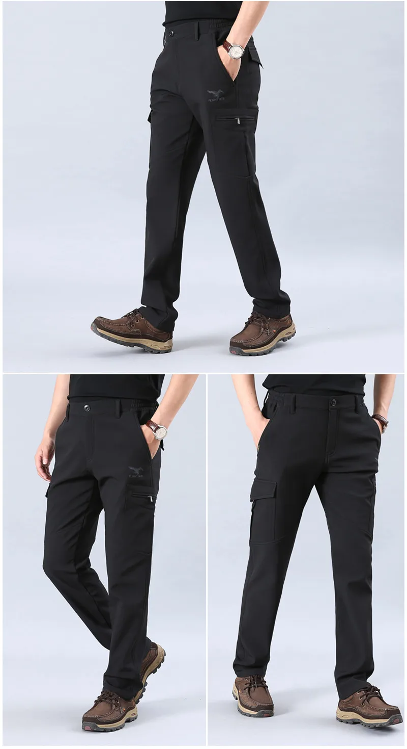 Military Pants Mens Winter Fleece Warm Pants Men Multi Pockets Trousers Male Jogger Cargo Bottom Sweatpants Homme Clothing 4XL