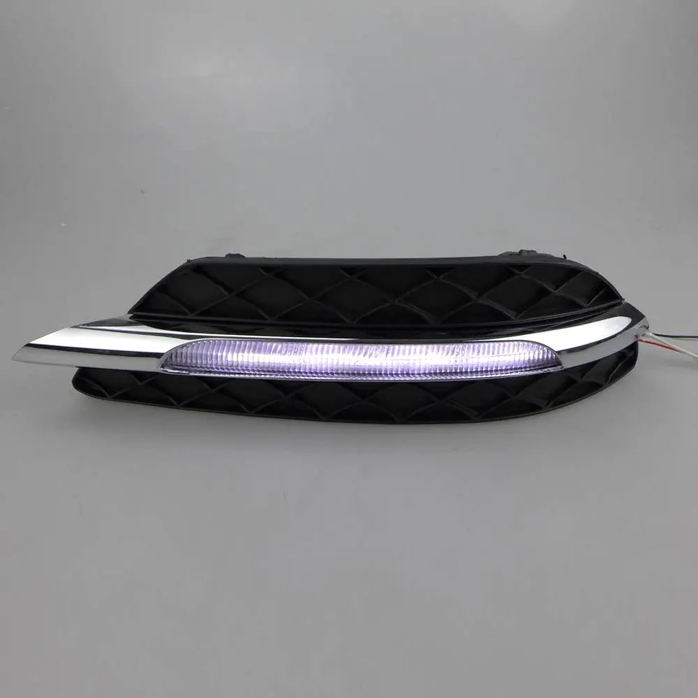 СВЕТОДИОДНЫЙ DRL Габаритные огни для Mercedes Benz W204 C Class 200 260 300 2011 2012 2013 Водонепроницаемый Светодиодный дневной светильник сигнальный светильник