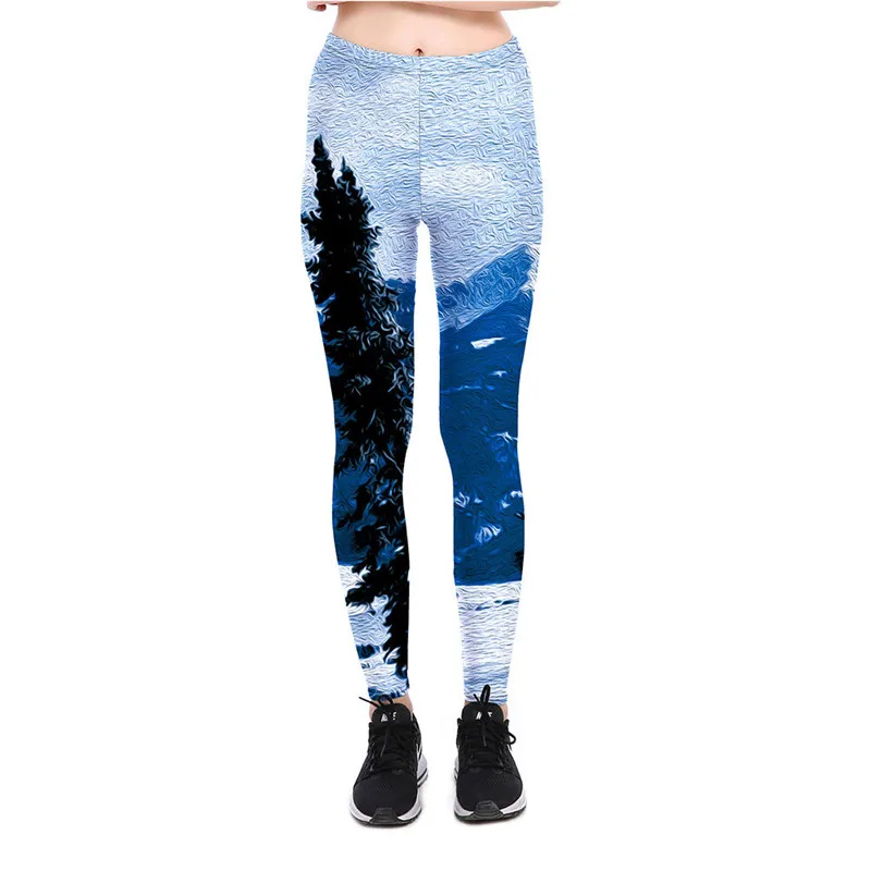 Леггинсы высокого качества Женская Сексуальная облегающая одежда брюки снежные