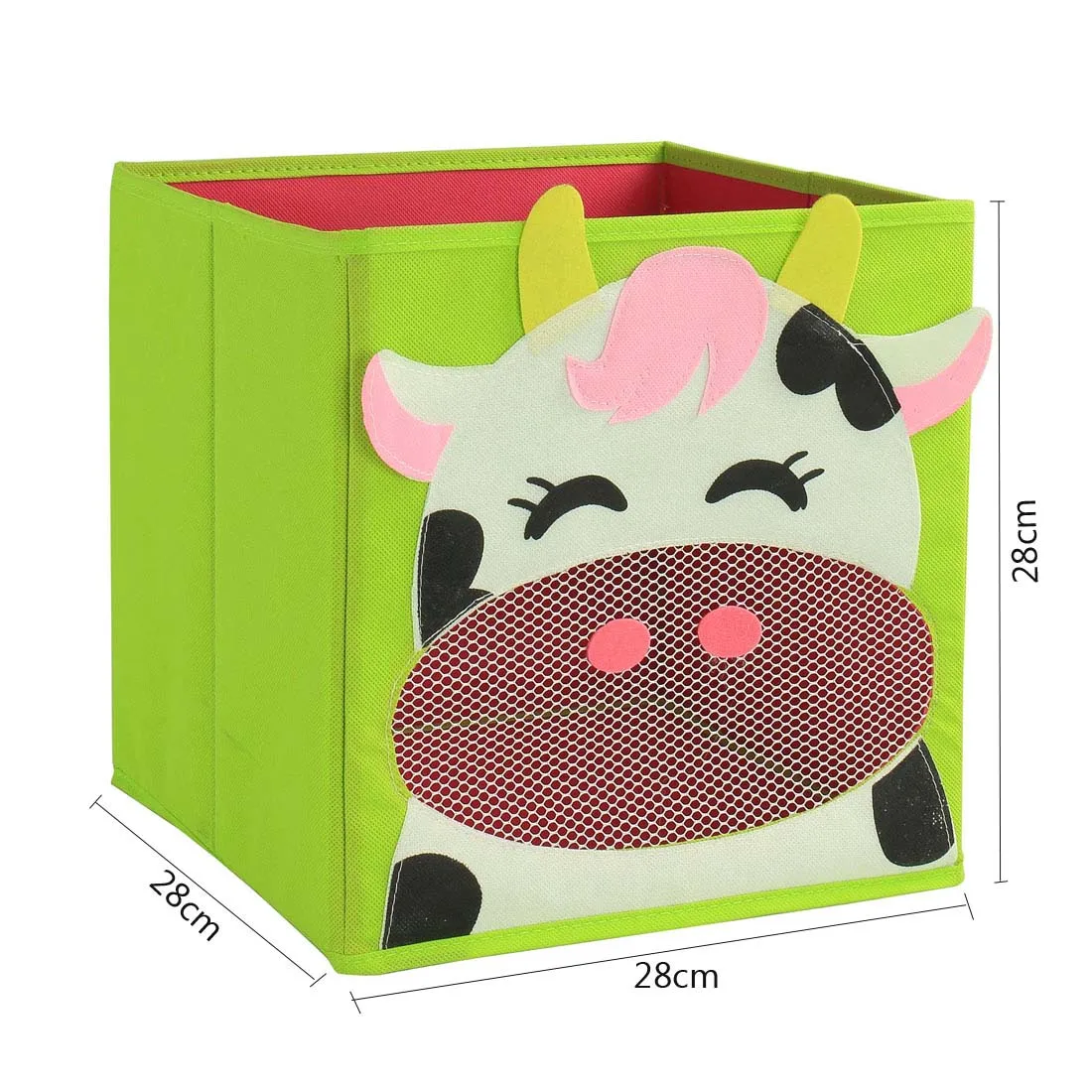 cow Новая мультяшная складная коробка для хранения из нетканого материала, детские игрушки, органайзеры, корзина для хранения вещей - Цвет: cow