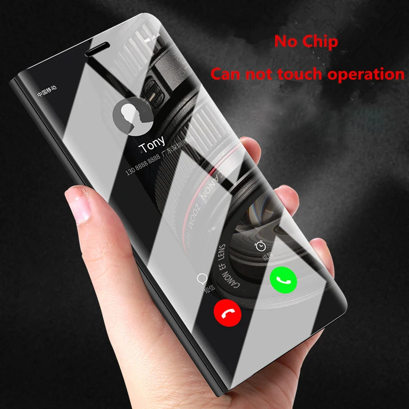 Clear View Mirror Case For iPhone X Xs Max XR Luxury Smart Soft Flip Fundas 6 s 6s 7 8 Plus Silicone Stand Full Cover |