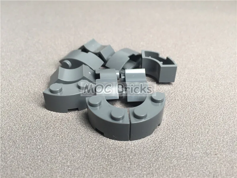 50 шт./лот MOC кирпичи темно серый круглый уголок 2x2 макароны с гвоздиком подходит 3063