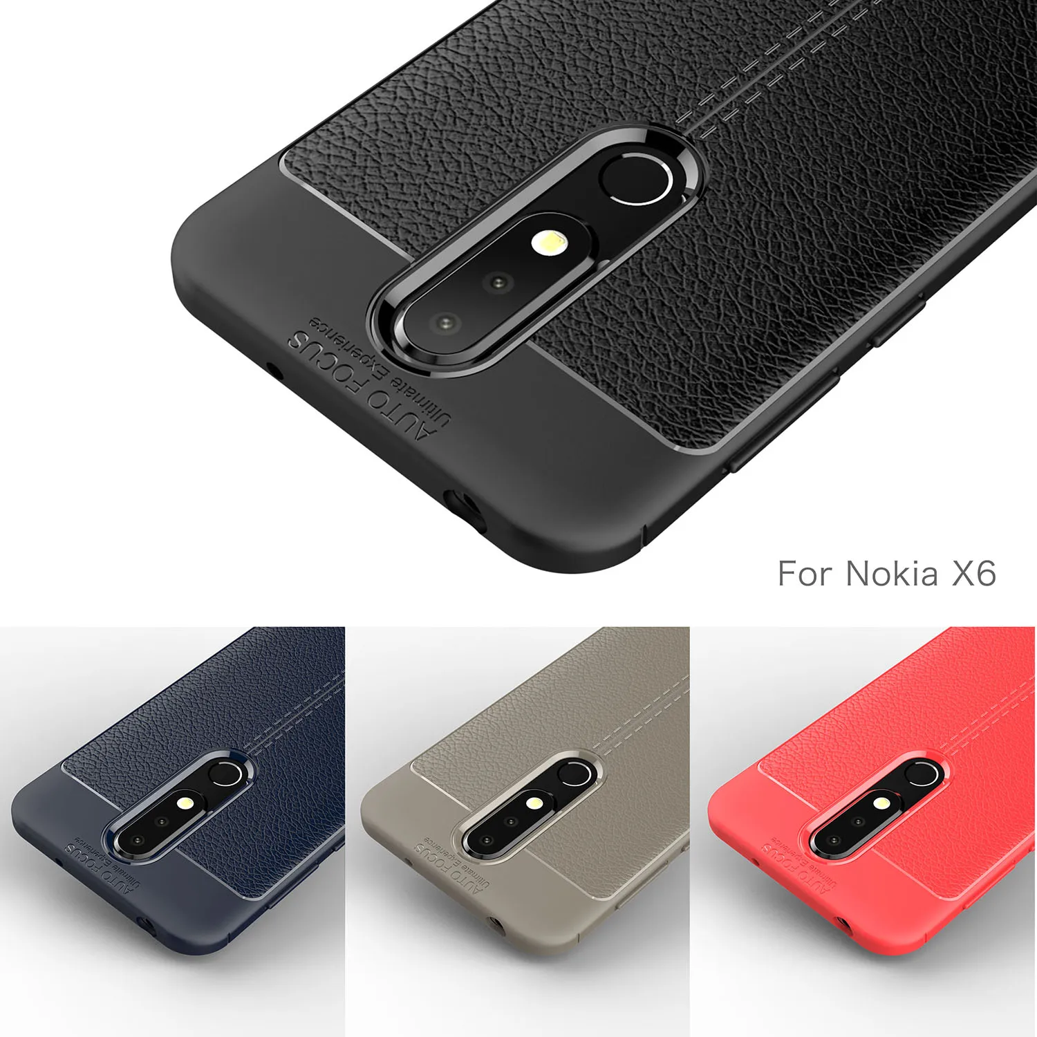 Чехол накладка с текстурой личи 5 8 для Nokia X6 чехол 6 1 NokiaX6 Nokia6.1 Plus 2018