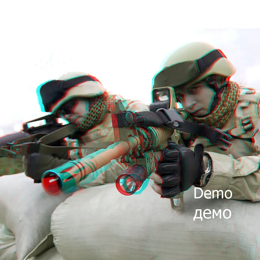 Простые синие красные 3D очки AUN светодиодный LED проектора | Электроника