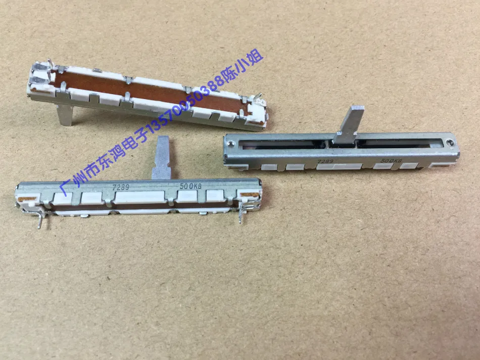 

1pcs ALPS brand genuine 6 cm sliding potentiometer single linked B500K axis 15mm