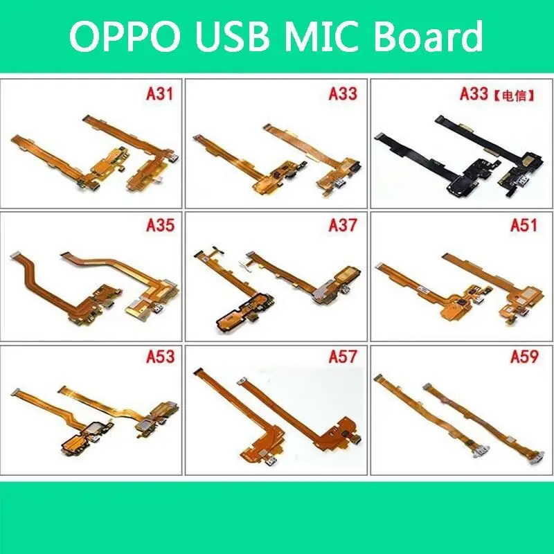 OPPO A31 A33 A35 A37 A51 A53 A57 A59 микро usb зарядная док станция MIC PCB плата гибкий кабель FPC FFC
