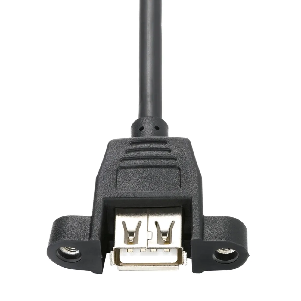 USB 2,0 кабель-удлинитель папа-мама с винтовым креплением на панель из фольги+ Плетеный экранированный удлинитель USB кабель Шнур питания для ПК ноутбука