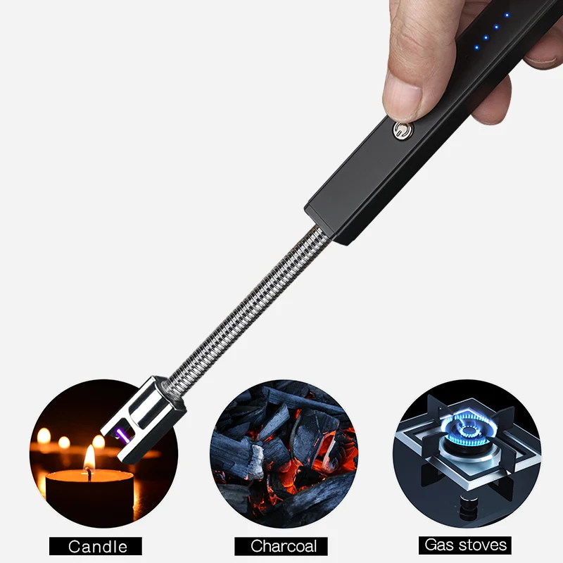 Светодиодный дисплей батареи USB Электронная сигарета зажигалка барбекю кухонная