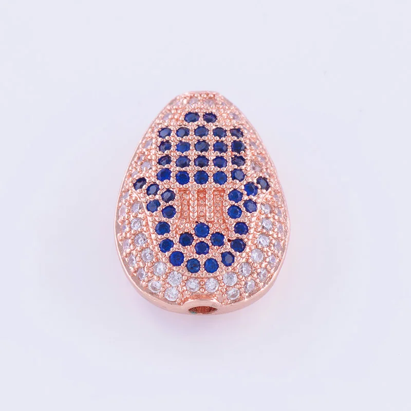 1 шт. Кристалл Голубой циркон ладонь (хамса) бусины ручной работы для изготовления