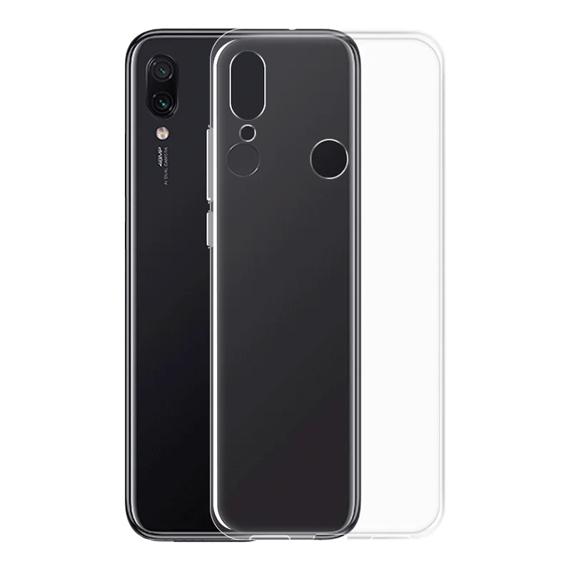 transparent Для Xiaomi Redmi note7 pro силиконовый простой прочный защитный мягкий чехол-накладка из ТПУ для Redmi note 7pro, защитный чехол для телефона s - Цвет: transparent