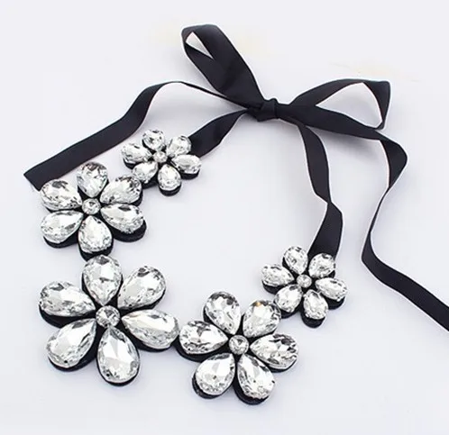 2015 модное ожерелье Collarbone большой блестящий новый Кристальный хит 5 цветов нити