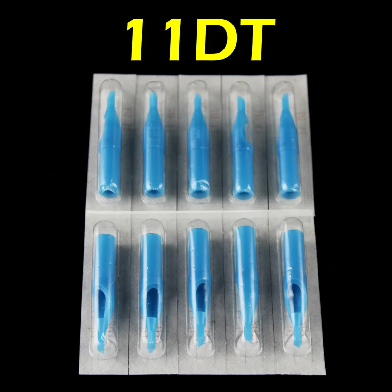 OPHIR 50 шт./лот 11D насадка для тату наконечники синяя трубка Алмазная одноразовая