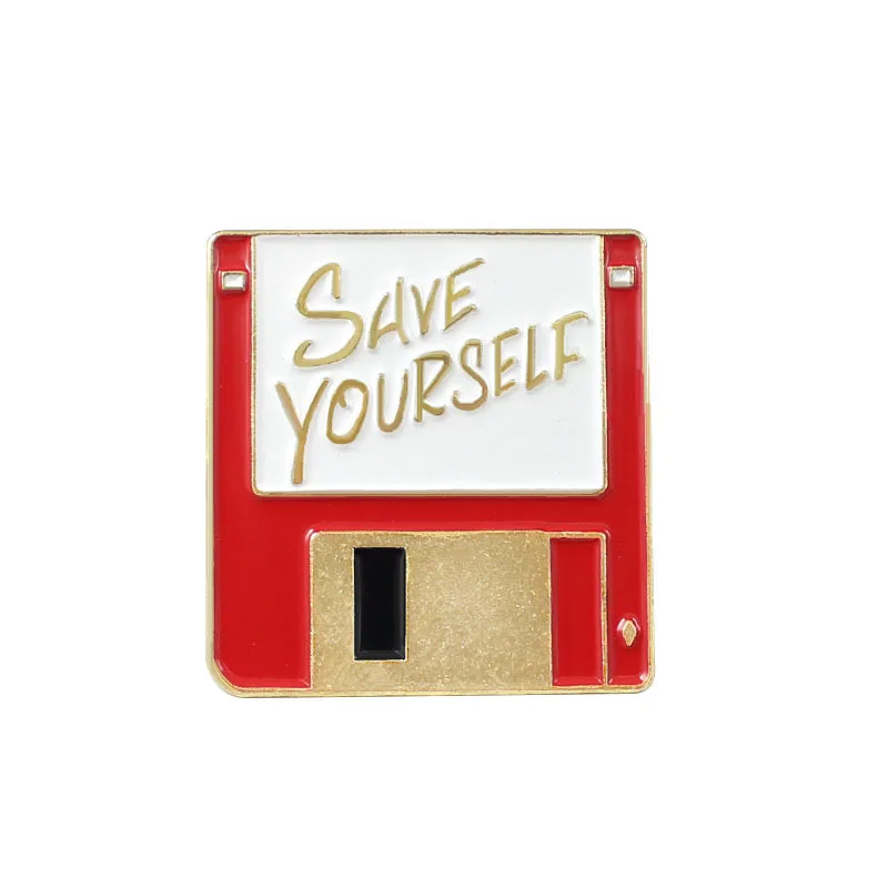 Style 2 GDHY модный писатель с героями мультфильмов Save yourself USB Disk Music Pleasen CD эмалированные булавки броши значки ювелирные изделия нагрудные Bijoux - Окраска металла: Style 2