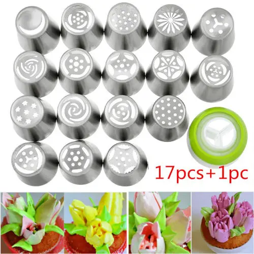 17 шт русский тюльпан нержавеющая сталь насадки торт ко дню рождения кекс
