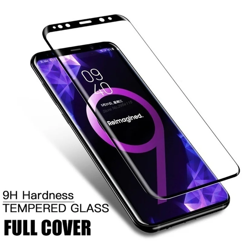 9D полное покрытие закаленное стекло Защита экрана для Samsung Galaxy S8 S9 Plus S6 S7 Edge Note 8 9