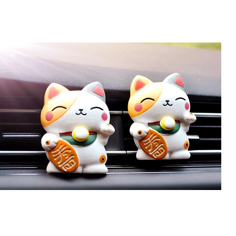 2 шт. освежитель воздуха для автомобиля парфюмерный зажим милый кот аксессуары