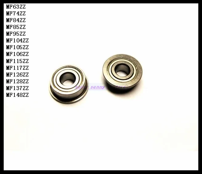Фланцевый подшипник MF95ZZ MF104ZZ MF105ZZ MF106ZZ MF115ZZ 30 шт./лот тонкостенный радиальный
