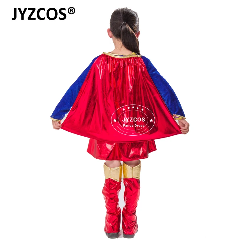 JYZCOS детские маскарадные костюмы для девочек супердевушки костюм Одежда