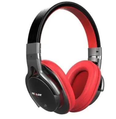 Красный Zealot B5 Bluetooth наушники стерео бас беспроводные наушники Bluetooth гарнитура с микропоном поддержка TF слот для карт, черный, красный - Цвет: Красный