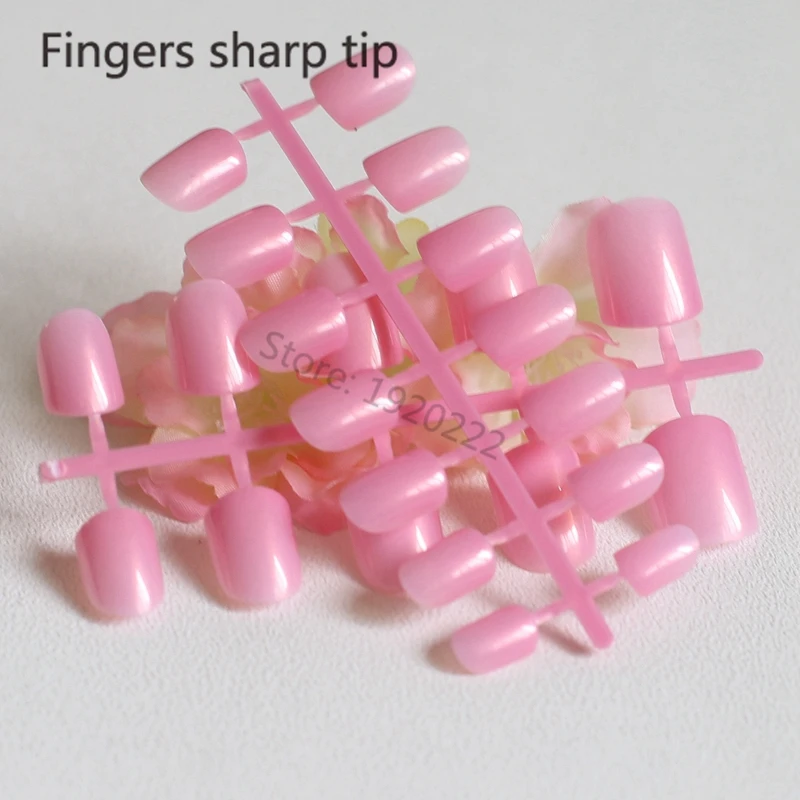 2022 модный красивый яркий цвет ногтей фотосессия короткий абзац 24 шт персиковый