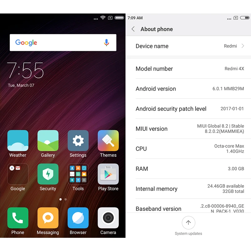 Xiaomi Redmi 4X3 ГБ ОЗУ 32 Гб ПЗУ мобильный телефон 4X Смартфон Snapdragon S435 5 0 &quotотпечаток