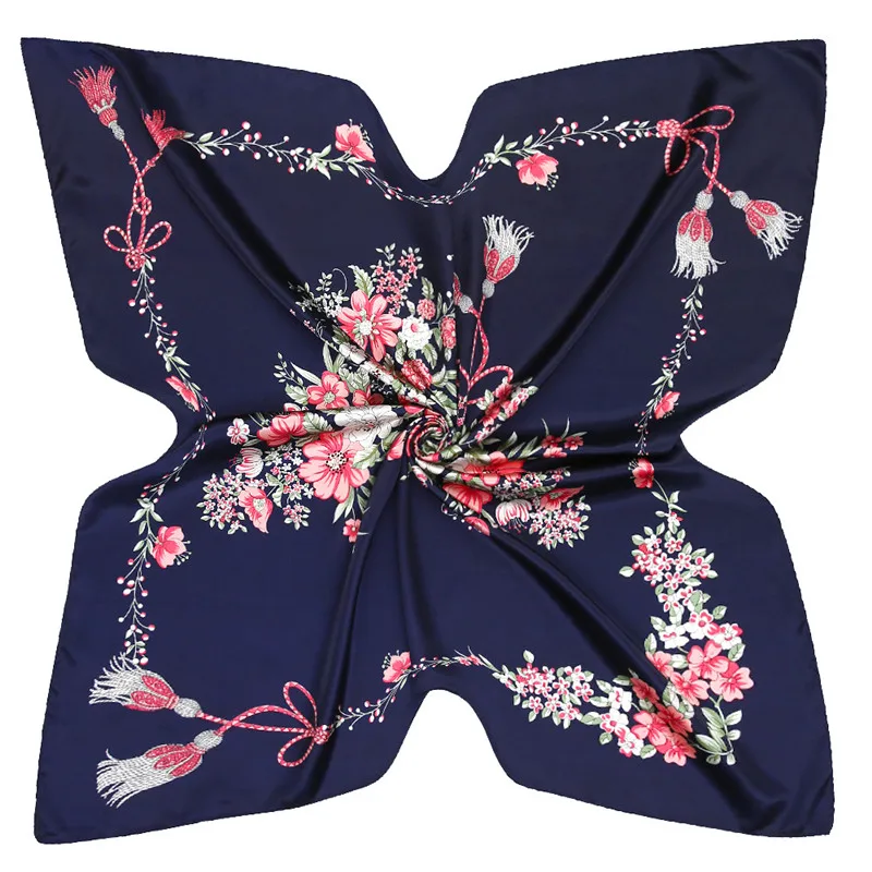 Luxury Brand Women Scarf 90x90cm Square Bandana For Head Large Hijab Silk Letter Scarfs Ladies Female Shawl Scarves Warps |