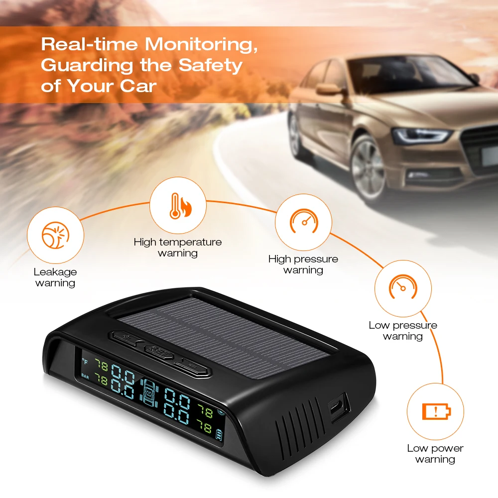 ZEEPIN C200 система контроля давления в шинах Солнечная TPMS универсальный тестер