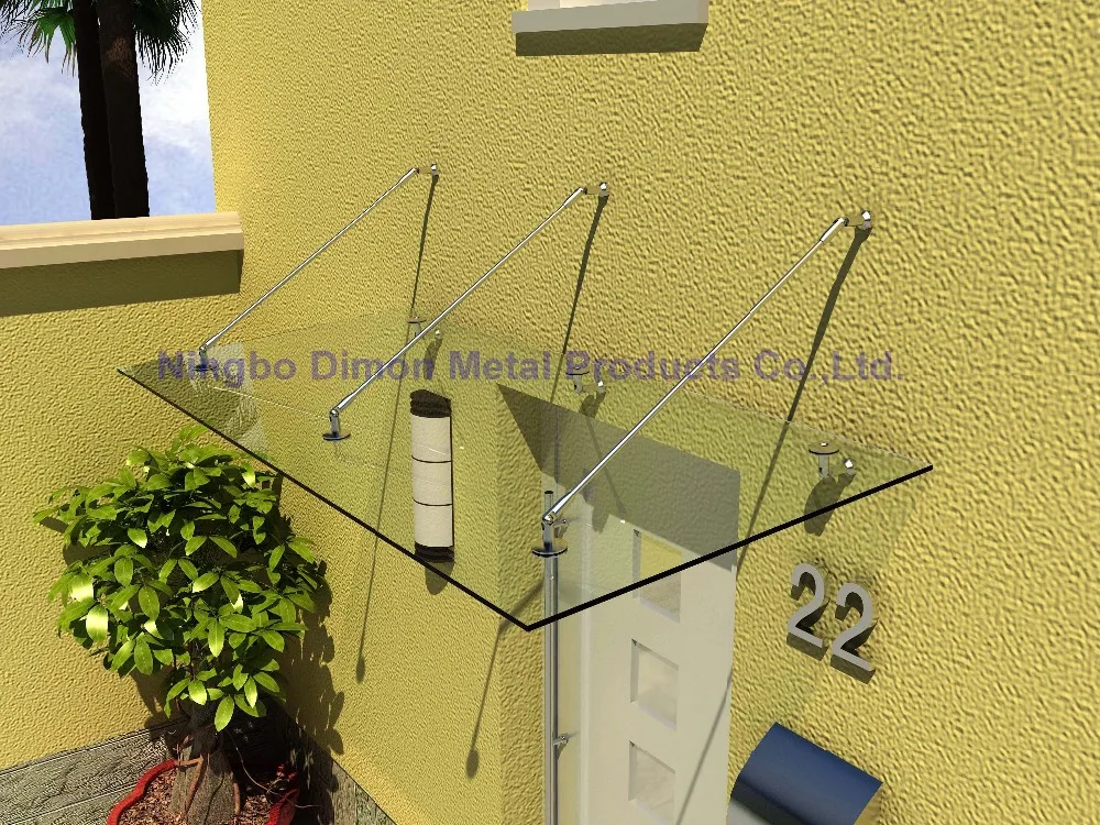 

Dimon Customized High Quality SUS 304 Glass Canopy / Door Awning Bracket DM-YP 002-3