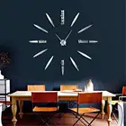 3D настенные часы сделай сам, настенные часы, акриловые зеркальные наклейки для гостиной, кварцевые европейские настенные наклейки, Современный домашний декор