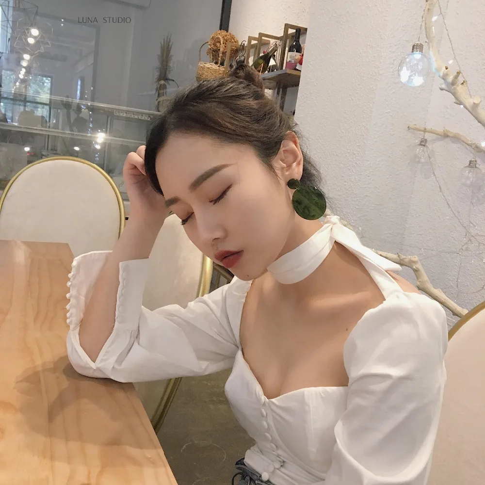 HUANZHI новые преувеличенные геометрические большие круглые Черепаховые акриловые