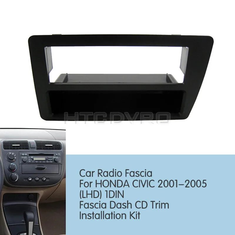 Автомобильная радиоустановка YMODVHT 1DIN 171x48 мм для Honda Civic 2001-2005 (LHD) стереопанель