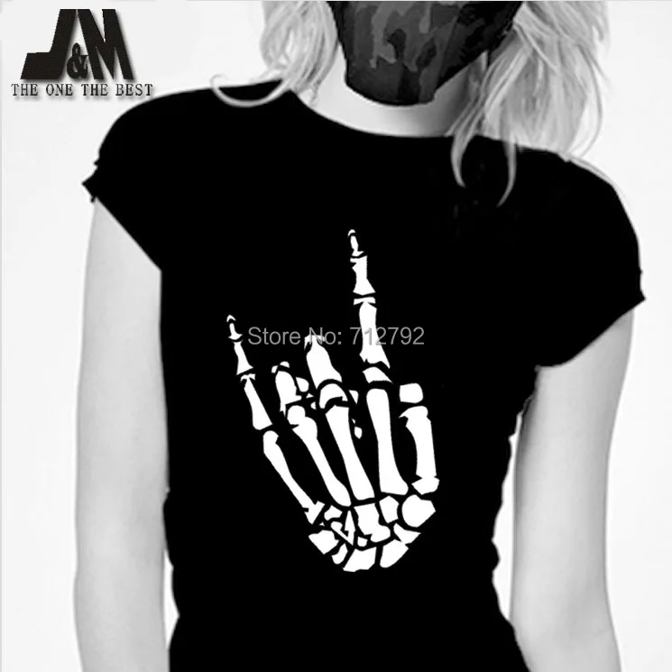 2014 модная летняя мужская футболка в стиле панк рок новая с черепом и скелетом