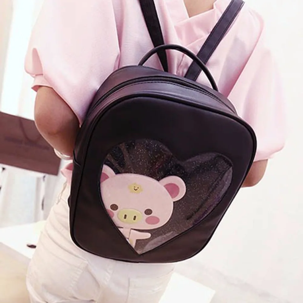 Ita bag DIY милые прозрачные рюкзаки в форме сердца школьные сумки Харадзюку для