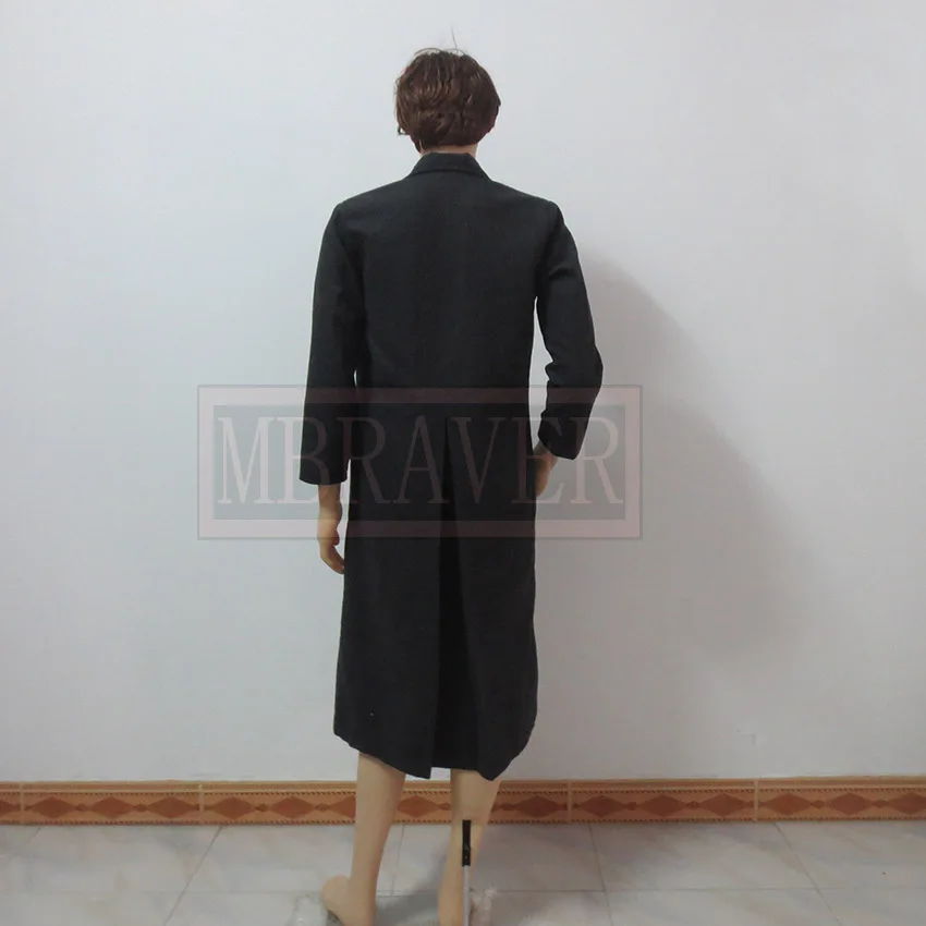 Who is Doctor Dr. Long Trench Coat Costume Black Version Tailored Cosplay Party | Тематическая одежда и униформа